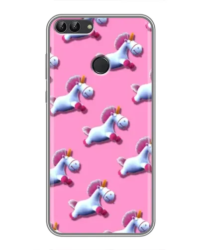 Чохол для Huawei P Smart (Enjoy 7s, FIG-LA1) з картинкою «Єдинороги на рожевому»