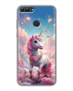 Чохол для Huawei P Smart (Enjoy 7s, FIG-LA1) з картинкою «Єдиноріг серед хмар»
