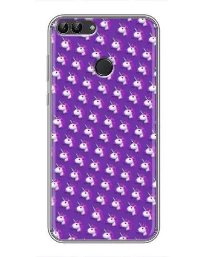Чохол для Huawei P Smart (Enjoy 7s, FIG-LA1) з картинкою «Єдинороги на фіолетовому»
