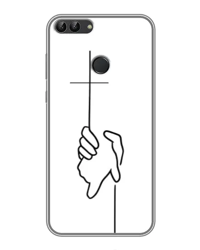 Чехол для Huawei P Smart (Enjoy 7s, FIG-LA1) с картинкой «Рука держит»