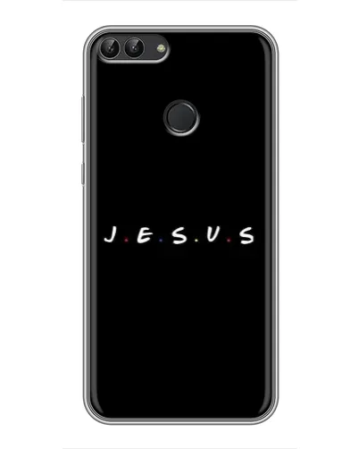 Чехол для Huawei P Smart (Enjoy 7s, FIG-LA1) с картинкой «Точки веры J.E.S.U.S.»