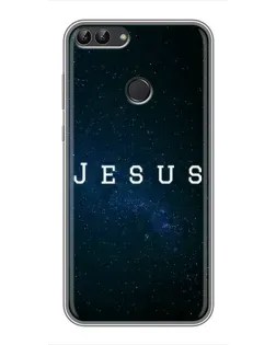 Чехол для Huawei P Smart (Enjoy 7s, FIG-LA1) с картинкой «Звездное небо Jesus»