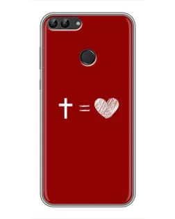 Чехол для Huawei P Smart (Enjoy 7s, FIG-LA1) с картинкой «Уравнение любви» Чехол для Huawei P Smart (Enjoy 7s, FIG-LA1) с картинкой «Уравнение любви»