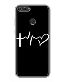 Чехол для Huawei P Smart (Enjoy 7s, FIG-LA1) с картинкой «Пульс веры» Чехол для Huawei P Smart (Enjoy 7s, FIG-LA1) с картинкой «Пульс веры»