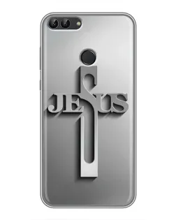 Чехол для Huawei P Smart (Enjoy 7s, FIG-LA1) с картинкой «Металлический крест Jesus» Чехол для Huawei P Smart (Enjoy 7s, FIG-LA1) с картинкой «Металлический крест Jesus»