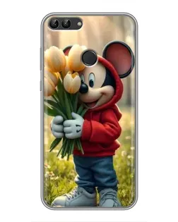Чохол для Huawei P Smart (Enjoy 7s, FIG-LA1) з картинкою «Міккі з тюльпанами» Чохол для Huawei P Smart (Enjoy 7s, FIG-LA1) з картинкою «Міккі з тюльпанами»