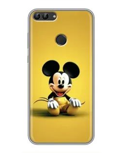 Чохол для Huawei P Smart (Enjoy 7s, FIG-LA1) з картинкою «Міккі на жовтому»