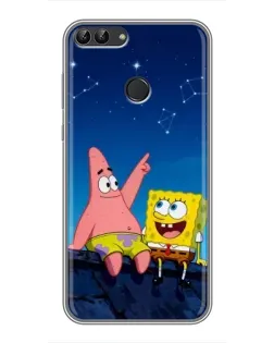 Чохол для Huawei P Smart (Enjoy 7s, FIG-LA1) з картинкою «Губка Боб та Патрік вночі» Чохол для Huawei P Smart (Enjoy 7s, FIG-LA1) з картинкою «Губка Боб та Патрік вночі»