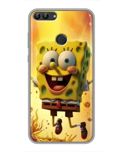 Чохол для Huawei P Smart (Enjoy 7s, FIG-LA1) з картинкою «Губка Боб стрибає»