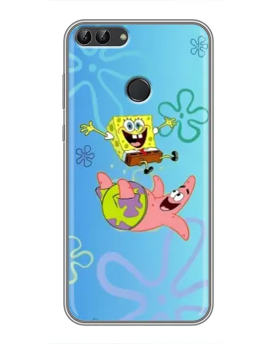 Чохол для Huawei P Smart (Enjoy 7s, FIG-LA1) з картинкою «Спанч Боб та Патрік»