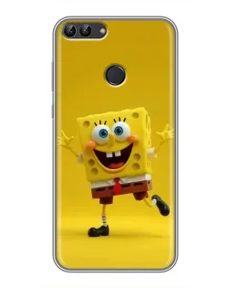 Чохол для Huawei P Smart (Enjoy 7s, FIG-LA1) з картинкою «Позитивний Губка Боб»
