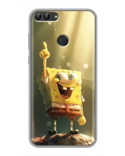 Чохол для Huawei P Smart (Enjoy 7s, FIG-LA1) з картинкою «Сяючий Спанч Боб»