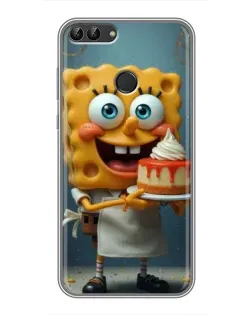 Чохол для Huawei P Smart (Enjoy 7s, FIG-LA1) з картинкою «Кухар Спанч Боб»