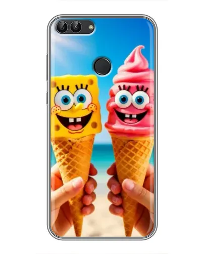 Чохол для Huawei P Smart (Enjoy 7s, FIG-LA1) з картинкою «Спанч Боб морозиво»