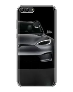 Чохол для Huawei P Smart (Enjoy 7s, FIG-LA1) з картинкою «Tesla Model S Look»