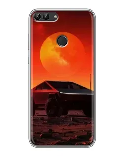 Чохол для Huawei P Smart (Enjoy 7s, FIG-LA1) з картинкою «Cybertruck на Марсі»