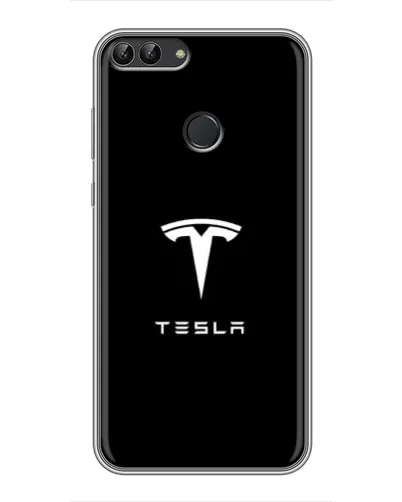 Чохол для Huawei P Smart (Enjoy 7s, FIG-LA1) з картинкою «Tesla White Logo» Чохол для Huawei P Smart (Enjoy 7s, FIG-LA1) з картинкою «Tesla White Logo»