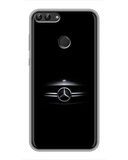 Чехол для Huawei P Smart (Enjoy 7s, FIG-LA1) с картинкой «Mercedes — абстрактные линии»