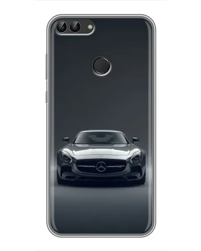 Чехол для Huawei P Smart (Enjoy 7s, FIG-LA1) с картинкой «Mercedes на черном»