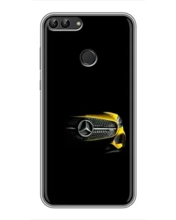 Чехол для Huawei P Smart (Enjoy 7s, FIG-LA1) с картинкой «Mercedes — ретро стиль»