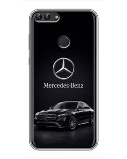 Чехол для Huawei P Smart (Enjoy 7s, FIG-LA1) с картинкой «Mercedes — решетка радиатора»