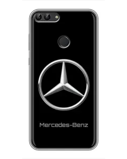 Чехол для Huawei P Smart (Enjoy 7s, FIG-LA1) с картинкой «Mercedes Silver Logo»