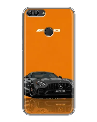 Чехол для Huawei P Smart (Enjoy 7s, FIG-LA1) с картинкой «Оранжевый Mercedes AMG»