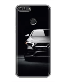 Чехол для Huawei P Smart (Enjoy 7s, FIG-LA1) с картинкой «Свет фар Mercedes»