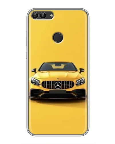 Чехол для Huawei P Smart (Enjoy 7s, FIG-LA1) с картинкой «Желтый Mercedes GT»
