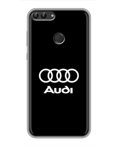 Чехол для Huawei P Smart (Enjoy 7s, FIG-LA1) с картинкой «Классическое лого Audi»