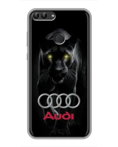 Чехол для Huawei P Smart (Enjoy 7s, FIG-LA1) с картинкой «Пантера и Audi»