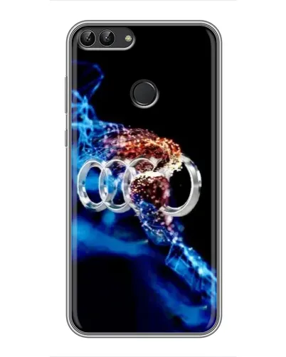 Чехол для Huawei P Smart (Enjoy 7s, FIG-LA1) с картинкой «Энергия лого Audi»