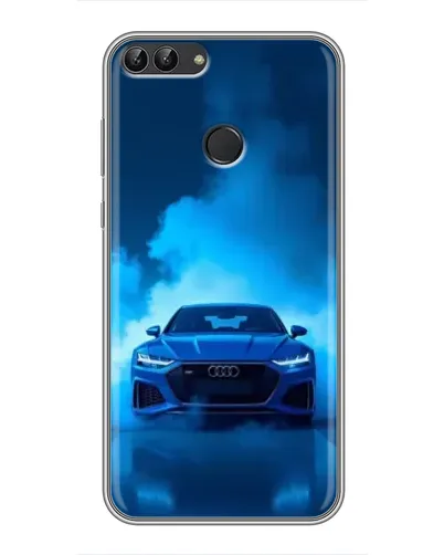 Чехол для Huawei P Smart (Enjoy 7s, FIG-LA1) с картинкой «Audi — голубая энергия»
