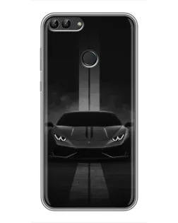 Чохол для Huawei P Smart (Enjoy 7s, FIG-LA1) з картинкою «Lamborghini симетрія доріг»