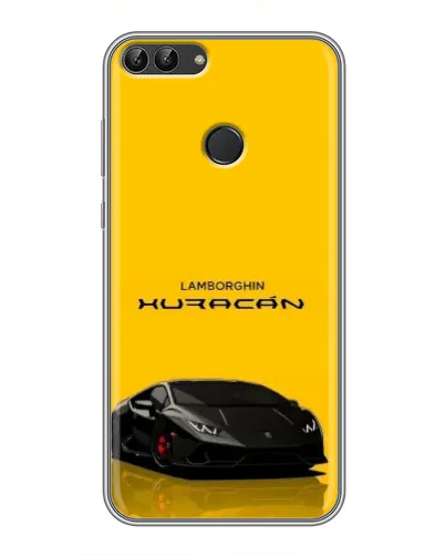 Чохол для Huawei P Smart (Enjoy 7s, FIG-LA1) з картинкою «Lamborghini Huracan чорний»