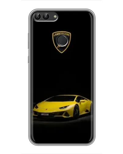 Чохол для Huawei P Smart (Enjoy 7s, FIG-LA1) з картинкою «Lamborghini жовтий акцент»
