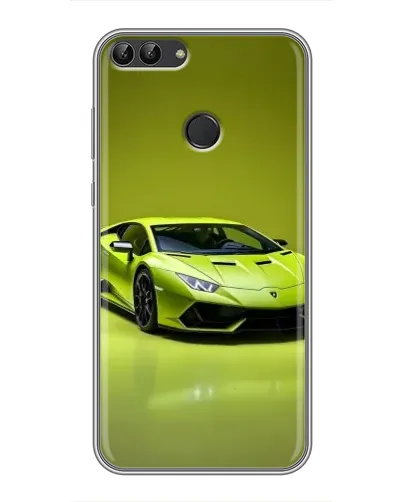 Чохол для Huawei P Smart (Enjoy 7s, FIG-LA1) з картинкою «Салатовий Lamborghini Huracan»