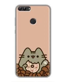 Чохол для Huawei P Smart (Enjoy 7s, FIG-LA1) з картинкою «Кавовий Пушин» Чохол для Huawei P Smart (Enjoy 7s, FIG-LA1) з картинкою «Кавовий Пушин»