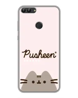 Чохол для Huawei P Smart (Enjoy 7s, FIG-LA1) з картинкою «Pusheen логотип»