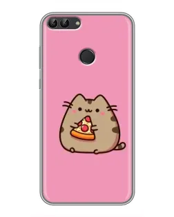 Чохол для Huawei P Smart (Enjoy 7s, FIG-LA1) з картинкою «Пушин із піцою»