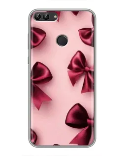 Чехол для Huawei P Smart (Enjoy 7s, FIG-LA1) с картинкой «Бордовый атлас»