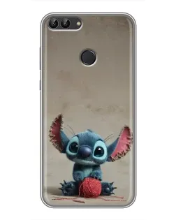 Чохол для Huawei P Smart (Enjoy 7s, FIG-LA1) з картинкою «Стіч на чоричневому фоні»