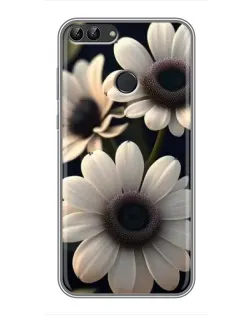 Чохол для Huawei P Smart (Enjoy 7s, FIG-LA1) з картинкою «Білі маргаритки макро»