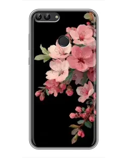 Чохол для Huawei P Smart (Enjoy 7s, FIG-LA1) з картинкою «Рожева гілка сакури»