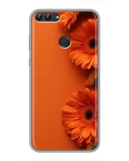 Чохол для Huawei P Smart (Enjoy 7s, FIG-LA1) з картинкою «Помаранчеві гербери»