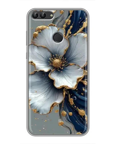 Чохол для Huawei P Smart (Enjoy 7s, FIG-LA1) з картинкою «Біла квітка та золотий флюїд» Чохол для Huawei P Smart (Enjoy 7s, FIG-LA1) з картинкою «Біла квітка та золотий флюїд»