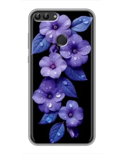 Чохол для Huawei P Smart (Enjoy 7s, FIG-LA1) з картинкою «Фіолетові квіти з росою» Чохол для Huawei P Smart (Enjoy 7s, FIG-LA1) з картинкою «Фіолетові квіти з росою»