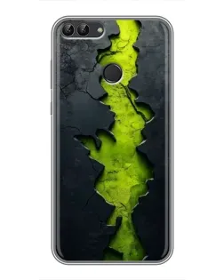 Чохол для Huawei P Smart (Enjoy 7s, FIG-LA1) з картинкою «Салатовий розлом скелі»