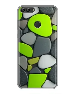 Чохол для Huawei P Smart (Enjoy 7s, FIG-LA1) з картинкою «Яскрава неонова галька»