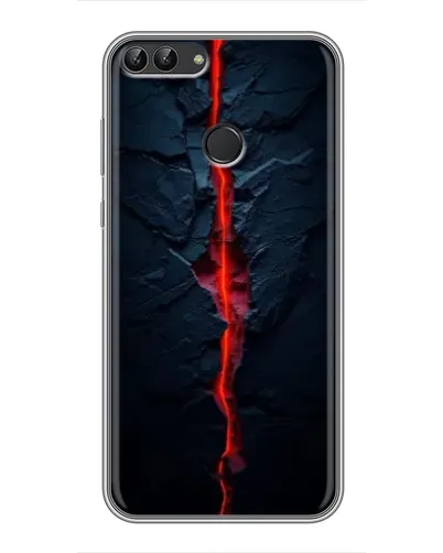 Чохол для Huawei P Smart (Enjoy 7s, FIG-LA1) з картинкою «Червона лавова тріщина»